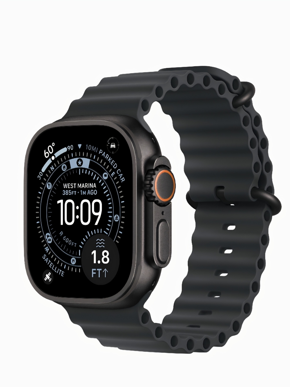 Apple Watch Ultra 3 GPS + Cellular 49mm Black Titanium CaseBlack Ocean Band